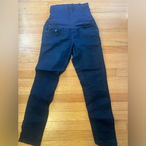 A:glow maternity jeans with belly Band- dark wash skinny